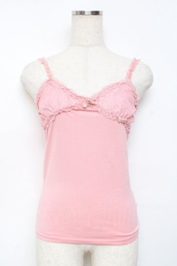 画像1: LIZ LISA / レース切替キャミソール M ピンク Y-25-11-26-066-LO-TO-SZ-ZY