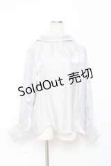 Moi-meme-Moitie / バックリボンブラウス F シルバー Y-25-11-26-067-MO-BL-SZ-ZY