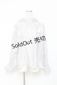 Moi-meme-Moitie / バックリボンブラウス F シルバー Y-25-11-26-067-MO-BL-SZ-ZY