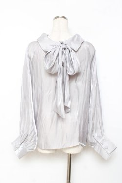 画像2: Moi-meme-Moitie / バックリボンブラウス F シルバー Y-25-11-26-067-MO-BL-SZ-ZY
