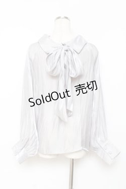 画像2: Moi-meme-Moitie / バックリボンブラウス F シルバー Y-25-11-26-067-MO-BL-SZ-ZY