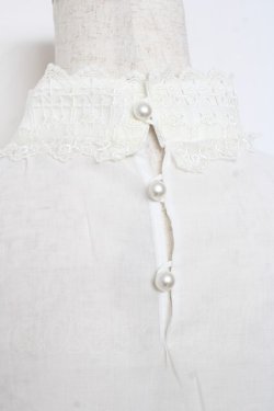 画像3: Moi-meme-Moitie / クロスアーチハイネック半袖ブラウス 2 ホワイト Y-25-11-26-068-MO-TO-SZ-ZY