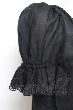 画像3: Moi-meme-Moitie / 逆十字レース半袖ブラウス 2 ブラック Y-25-11-26-069-MO-BL-SZ-ZY