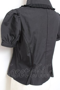 画像3: Moi-meme-Moitie / プリーツ半袖ブラウス 2 ブラック Y-25-11-26-070-MO-BL-SZ-ZY