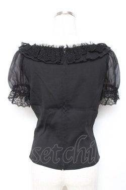 画像3: Moi-meme-Moitie / スクエアネックジョーゼットブラウス 2 ブラック Y-25-11-26-071-MO-BL-SZ-ZY