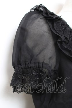 画像4: Moi-meme-Moitie / スクエアネックジョーゼットブラウス 2 ブラック Y-25-11-26-071-MO-BL-SZ-ZY