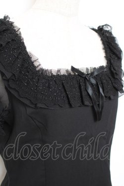 画像5: Moi-meme-Moitie / スクエアネックジョーゼットブラウス 2 ブラック Y-25-11-26-071-MO-BL-SZ-ZY