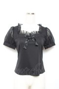Moi-meme-Moitie / フリルリボンカットソー 2 ブラック Y-25-11-26-072-MO-TO-SZ-ZY
