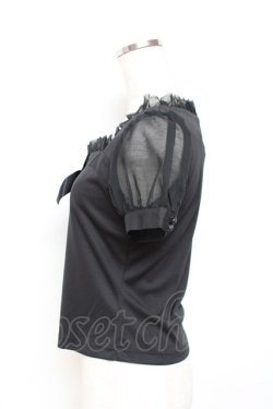 画像2: Moi-meme-Moitie / フリルリボンカットソー 2 ブラック Y-25-11-26-072-MO-TO-SZ-ZY