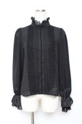 Moi-meme-Moitie / クロスアーチピンタックブラウス 2 ブラック Y-25-11-26-073-MO-BL-SZ-ZY