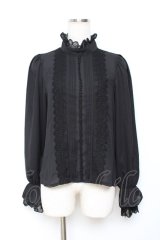 Moi-meme-Moitie / クロスアーチピンタックブラウス 2 ブラック Y-25-11-26-073-MO-BL-SZ-ZY