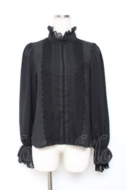 画像1: Moi-meme-Moitie / クロスアーチピンタックブラウス 2 ブラック Y-25-11-26-073-MO-BL-SZ-ZY