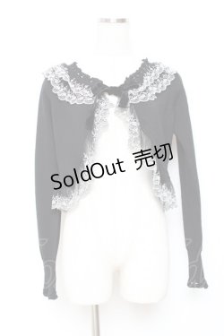 画像1: Moi-meme-Moitie / レースフリルニットボレロ 2 ブラック×ホワイト Y-25-11-26-074-MO-TO-SZ-ZY