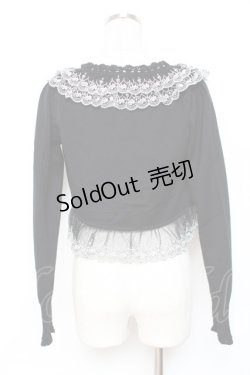画像2: Moi-meme-Moitie / レースフリルニットボレロ 2 ブラック×ホワイト Y-25-11-26-074-MO-TO-SZ-ZY