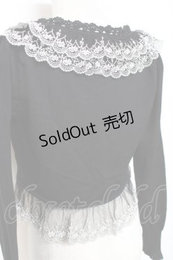 画像3: Moi-meme-Moitie / レースフリルニットボレロ 2 ブラック×ホワイト Y-25-11-26-074-MO-TO-SZ-ZY