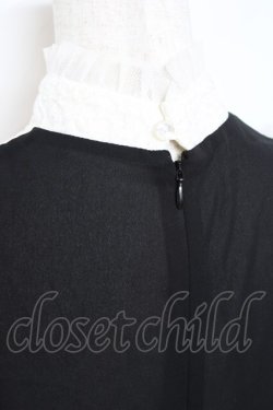 画像3: Moi-meme-Moitie / ハイネックレースブラウス M ブラック×ホワイト Y-25-11-26-075-MO-BL-SZ-ZY