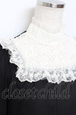 画像5: Moi-meme-Moitie / ハイネックレースブラウス M ブラック×ホワイト Y-25-11-26-075-MO-BL-SZ-ZY