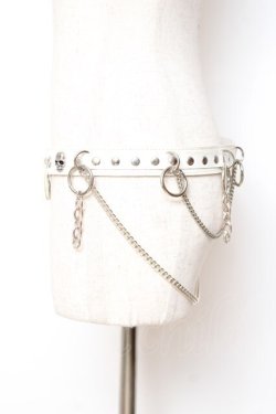 画像2: SEX POT ReVeNGe / チェーン付きスカルリングベルト  白 Y-25-11-26-011-SP-ZA-SZ-ZY