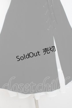 画像6: Moi-meme-Moitie / 編み上げフリルジャンパースカート 2 ブラック×ホワイト Y-25-11-26-077-MO-OP-SZ-ZY