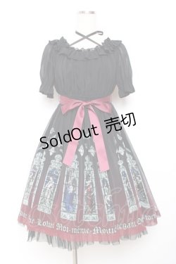 画像1: Moi-meme-Moitie / ステンドグラスプリントシフォンワンピース 2 ブラック×レッド Y-25-11-26-078-MO-OP-SZ-ZS