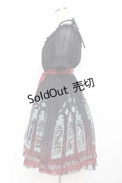 画像2: Moi-meme-Moitie / ステンドグラスプリントシフォンワンピース 2 ブラック×レッド Y-25-11-26-078-MO-OP-SZ-ZS