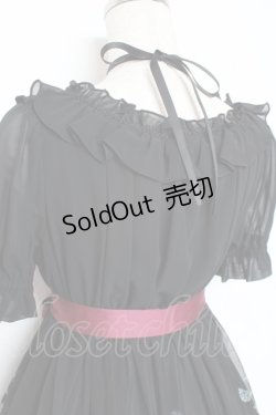 画像4: Moi-meme-Moitie / ステンドグラスプリントシフォンワンピース 2 ブラック×レッド Y-25-11-26-078-MO-OP-SZ-ZS