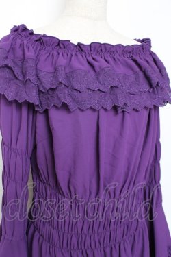 画像3: ATELIER PIERROT / Shirring princess sleeve blouse  パープル Y-25-11-26-082-EL-BL-SZ-ZY