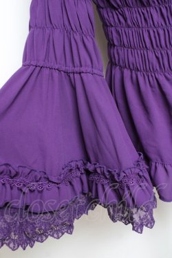画像4: ATELIER PIERROT / Shirring princess sleeve blouse  パープル Y-25-11-26-082-EL-BL-SZ-ZY