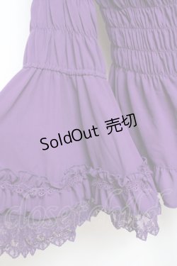画像4: ATELIER PIERROT / Shirring princess sleeve blouse  パープル Y-25-11-26-082-EL-BL-SZ-ZY