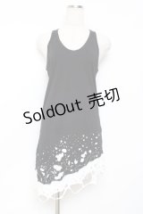 CIVARIZE / "Bane"Damage tank top 44 黒×白 Y-25-11-26-084-GO-TS-SZ-ZY