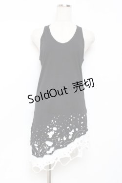 画像1: CIVARIZE / "Bane"Damage tank top 44 黒×白 Y-25-11-26-084-GO-TS-SZ-ZY