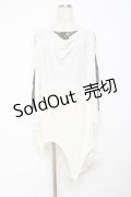 ALGONQUINS / レース切替変形カットソー F 白×黒 Y-25-11-26-085-AL-JA-SZ-ZY