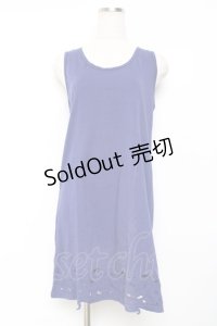 ALGONQUINS / 裾ダメージタンクトップ F 紺 Y-25-11-26-086-AL-TO-SZ-ZY