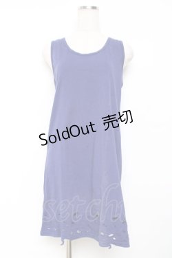 画像1: ALGONQUINS / 裾ダメージタンクトップ F 紺 Y-25-11-26-086-AL-TO-SZ-ZY