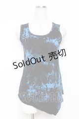 ALGONQUINS / タイダイ柄タンクトップ 1 青×黒 Y-25-11-26-089-AL-TO-SZ-ZY