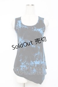 ALGONQUINS / タイダイ柄タンクトップ 1 青×黒 Y-25-11-26-089-AL-TO-SZ-ZY