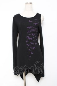 ALGONQUINS / 蝙蝠&ロゴカットソー 1 黒 Y-25-11-26-090-AL-TO-SZ-ZI