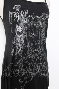 画像3: NAOTO SEVEN / プリントアシンメトリーキャミソール  黒 Y-25-11-26-091-HN-TO-SZ-ZY