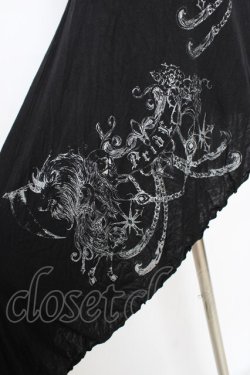 画像4: NAOTO SEVEN / プリントアシンメトリーキャミソール  黒 Y-25-11-26-091-HN-TO-SZ-ZY