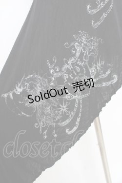 画像4: NAOTO SEVEN / プリントアシンメトリーキャミソール  黒 Y-25-11-26-091-HN-TO-SZ-ZY