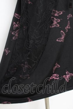 画像5: h.Jelly HONEY / 蜘蛛の巣レースバタフライプリントキャミ  黒 Y-25-11-26-092-HN-TO-SZ-ZY