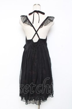 画像2: h.Jelly HONEY / プリントプリーツキャミワンピース  黒 Y-25-11-26-093-HN-OP-SZ-ZY