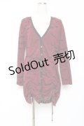PEACE NOW / ダメージカーディガン  ワイン Y-25-11-26-094-PU-TO-SZ-ZS