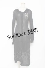 NiNE. / 刺繍入りロングカーデ  黒 Y-25-11-26-095-PU-TO-SZ-ZY