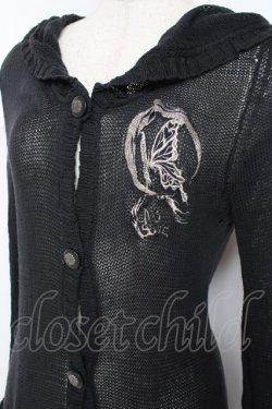 画像4: NiNE. / 刺繍入りロングカーデ  黒 Y-25-11-26-095-PU-TO-SZ-ZY