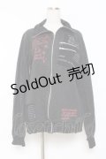 h.ANARCHY / 英字プリントパーカー  黒 Y-25-11-26-096-HN-TO-SZ-ZS