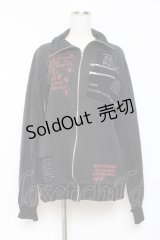 h.ANARCHY / 英字プリントパーカー  黒 Y-25-11-26-096-HN-TO-SZ-ZS