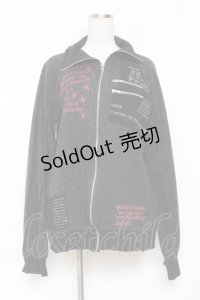 h.ANARCHY / 英字プリントパーカー  黒 Y-25-11-26-096-HN-TO-SZ-ZS
