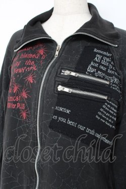 画像3: h.ANARCHY / 英字プリントパーカー  黒 Y-25-11-26-096-HN-TO-SZ-ZY