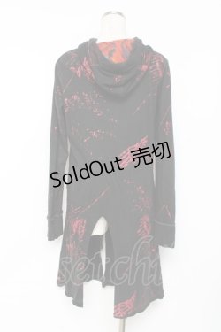 画像2: h.ANARCHY / ベルト付きプリントパーカー  黒 Y-25-11-26-097-HN-TO-SZ-ZY